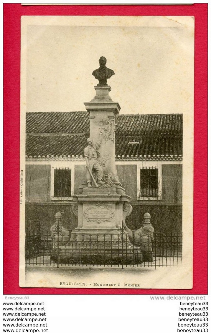 CPA (W 587) EYGUIÈRES (12 AVEYRON) MONUMENT C MONIER - Eyguieres