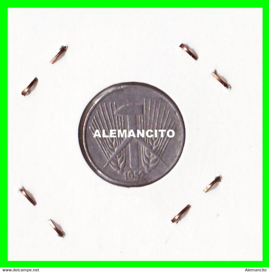 GERMANY REPUBLICA DEMOCRATICA DE ALEMANIA  AÑO 1952 ( DDR ) MONEDAS DE 5 PFENNING CECA-A MONEDA DE 19 Mm EMBLEMA - 5 Pfennig