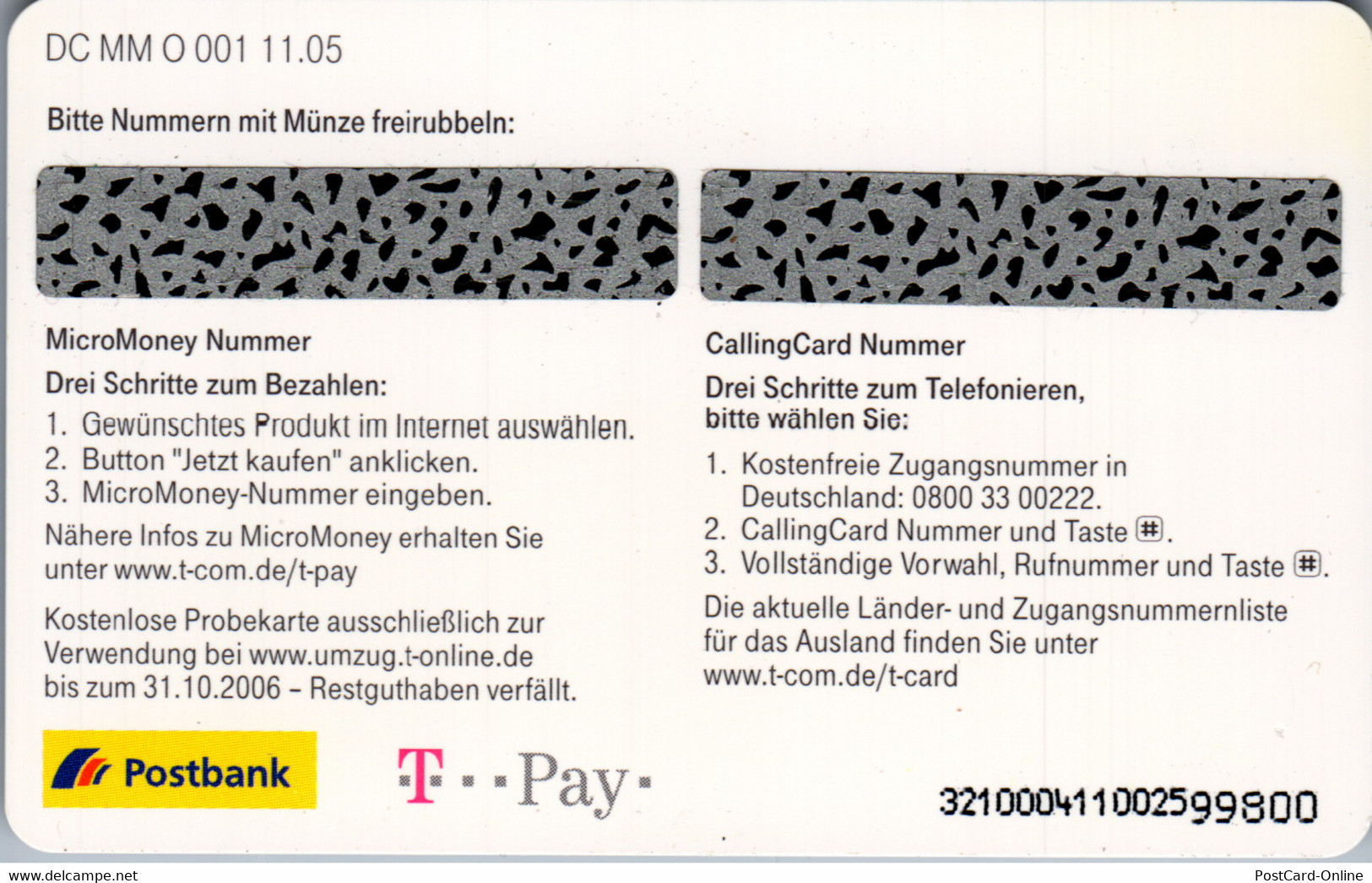 29137 - Deutschland - T-Online , Micro Money , New , Not Used - T-Pay Micro-Money