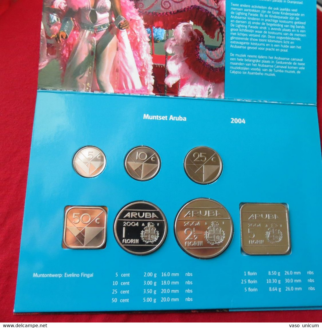 Aruba Set 5 10 25 50 Cents 1 2.1/2 5 Florin 2004 Netherland Antilles - Aruba