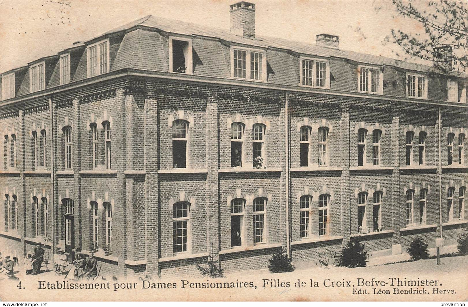 Etablissement Pour Dames Pensionnaires, Filles De La Croix. Befve -THIMISTER  - Carte Circulé - Thimister-Clermont