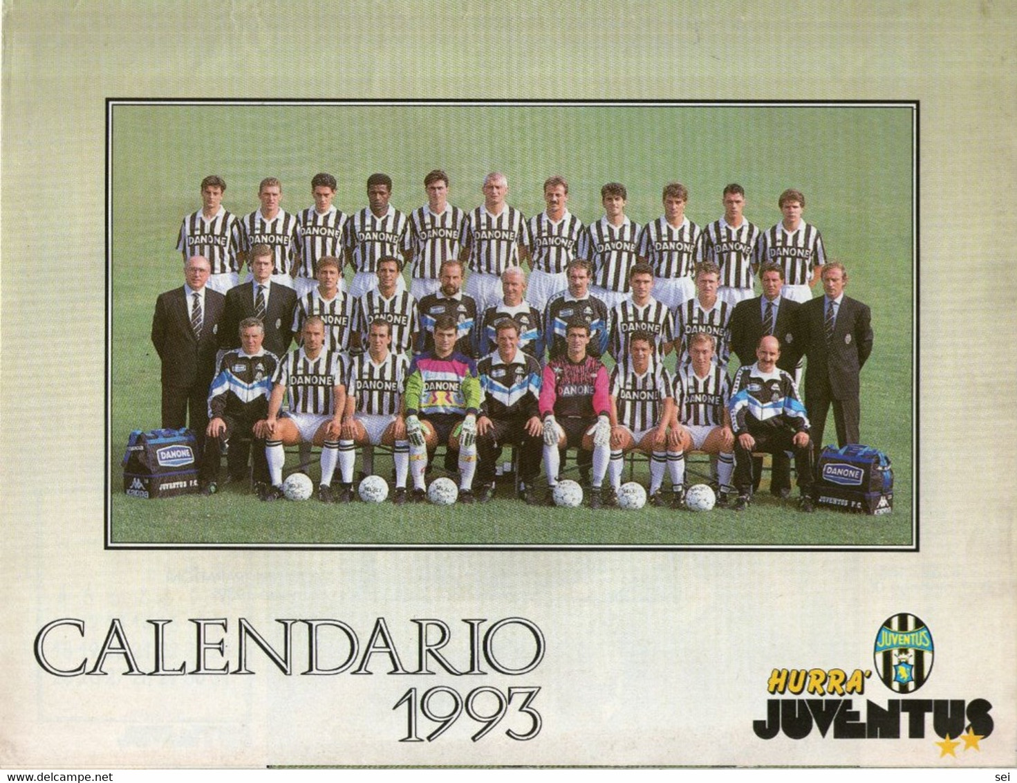 B 4536 - Calendario, Calcio, Juventus - Grand Format : 1991-00