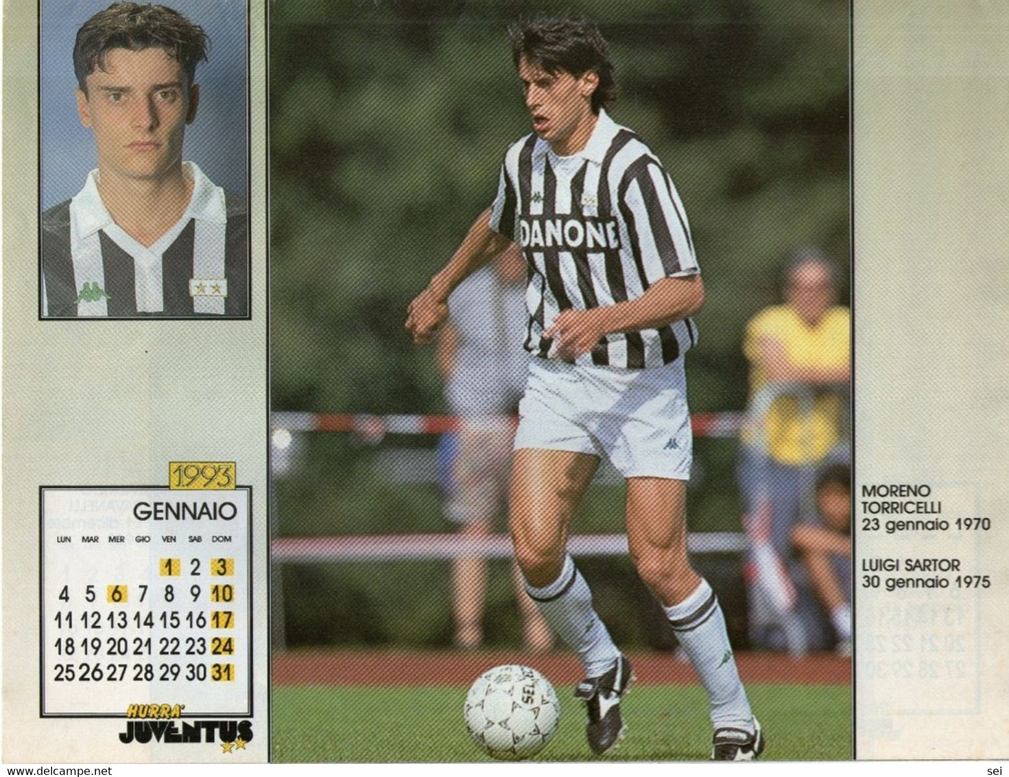 B 4536 - Calendario, Calcio, Juventus - Grand Format : 1991-00