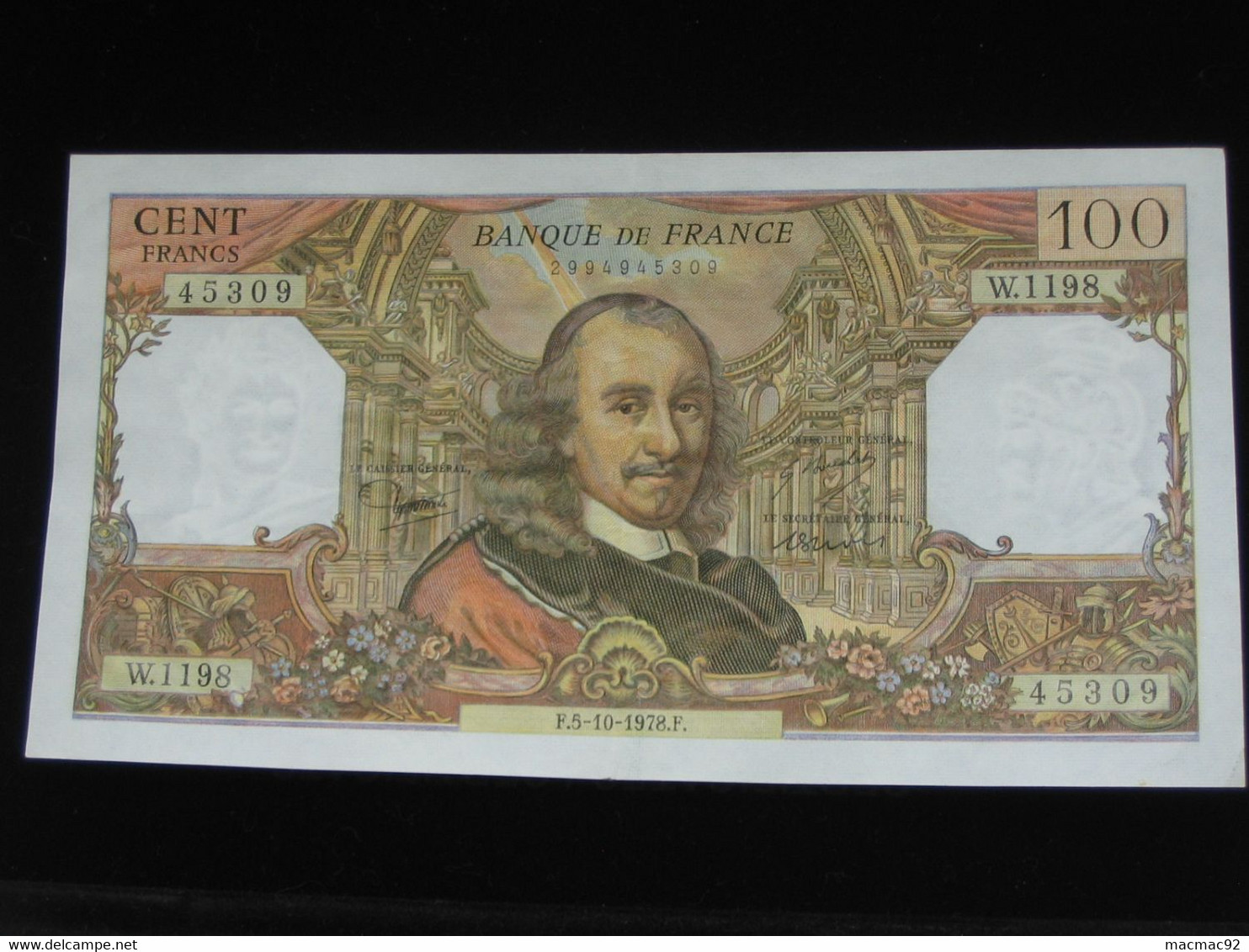 100 Cent Francs CORNEILLE  1978 - Billet Proche Du SPL  **** EN ACHAT IMMEDIAT **** - 100 F 1964-1979 ''Corneille''