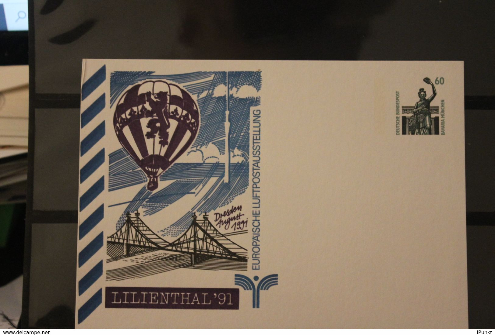 Deutschland 1991, Ganzsache Europäische Luftpostausstellung Lilienthal '91 - Private Postcards - Mint