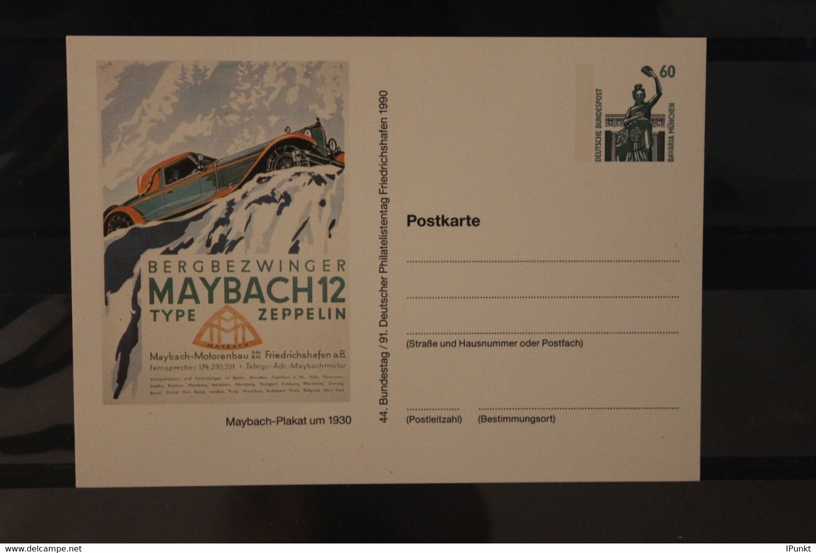 Deutschland 1990, Ganzsache Maybach 12, Type Zeppelin - Privatpostkarten - Ungebraucht