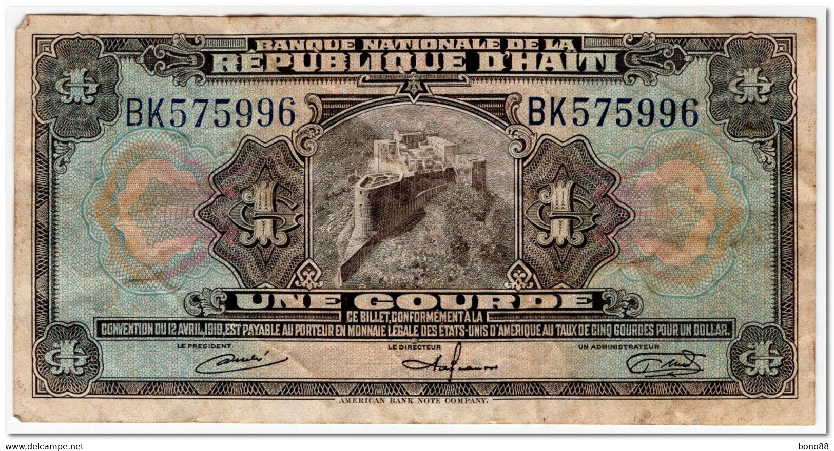 HAITI,1 GOURDE,L.1919,P.178,FINE - Haïti