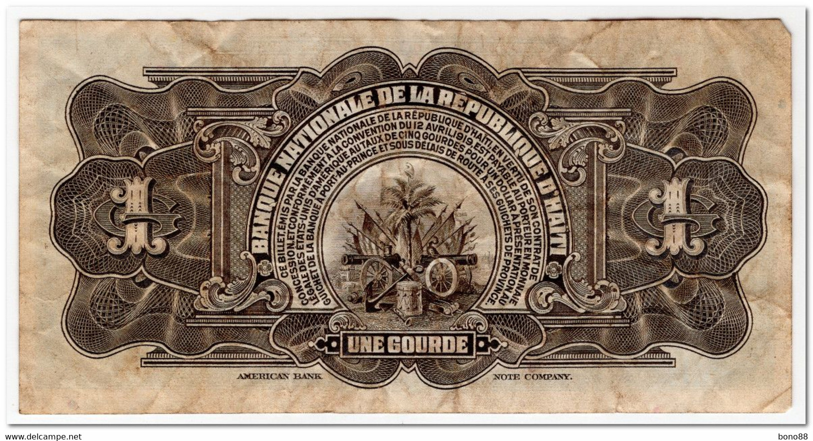 HAITI,1 GOURDE,L.1919,P.178,FINE - Haïti