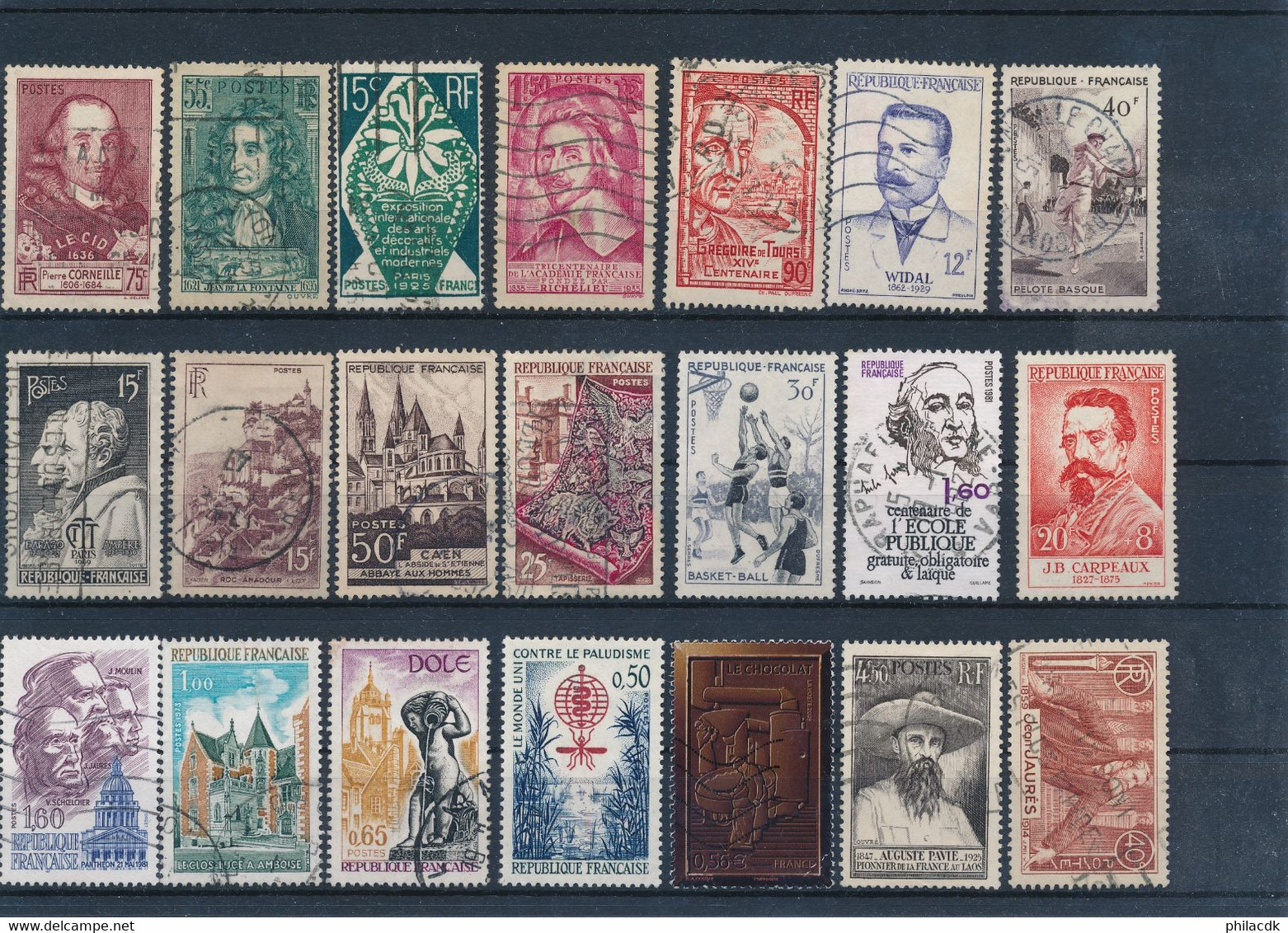 FRANCE - 39 SCANNS + DE 740 TIMBRES DONT CLASSIQUES + 1 LETTRE CLASSIQUE - COTE MINI CLASSIQUES : 1612€