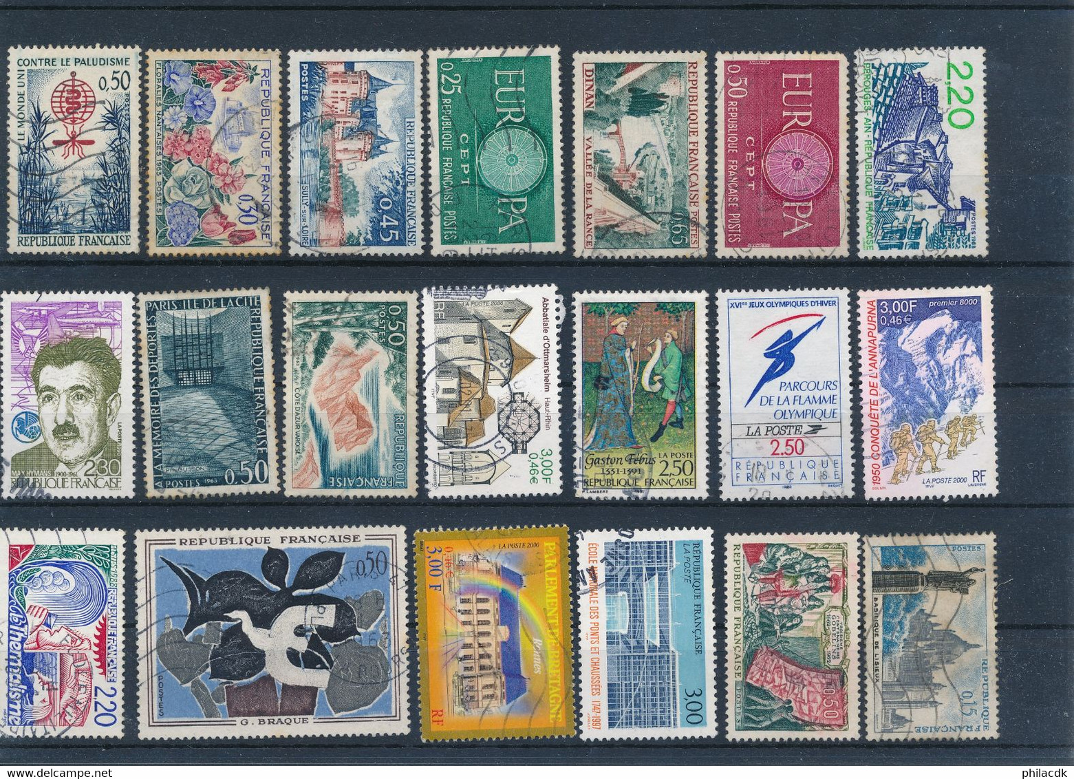 FRANCE - 39 SCANNS + DE 740 TIMBRES DONT CLASSIQUES + 1 LETTRE CLASSIQUE - COTE MINI CLASSIQUES : 1612€