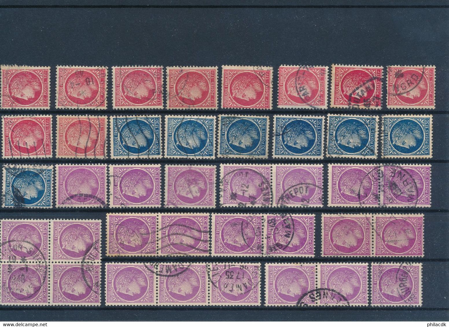 FRANCE - 39 SCANNS + DE 740 TIMBRES DONT CLASSIQUES + 1 LETTRE CLASSIQUE - COTE MINI CLASSIQUES : 1612€