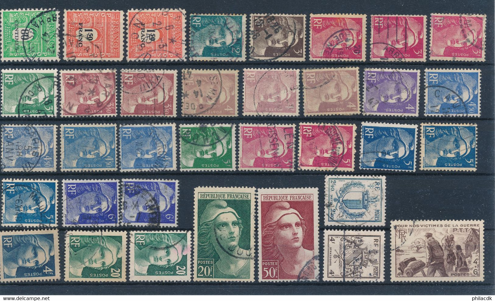 FRANCE - 39 SCANNS + DE 740 TIMBRES DONT CLASSIQUES + 1 LETTRE CLASSIQUE - COTE MINI CLASSIQUES : 1612€