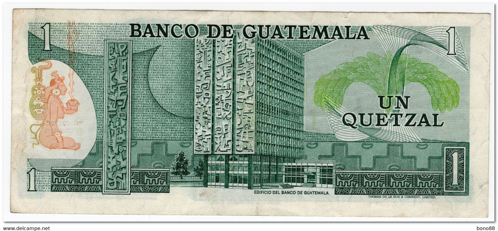 GUATEMALA,1 QUETZAL,1976,P.59b,VF,MICRO TEAR - Guatemala