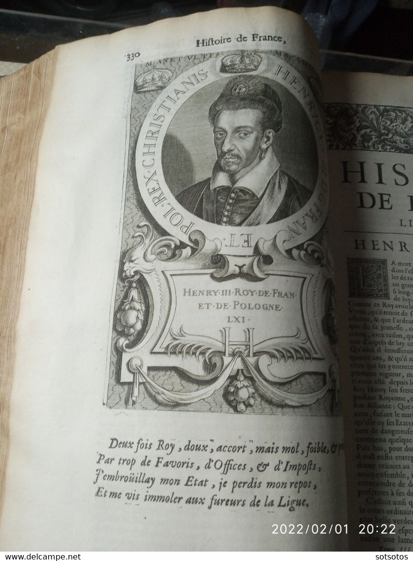 Histoire de France depuis Faramond jusqu'au règne de Louis le Juste par le sieur F. de Mézeray – Enrichie  de plusieurs