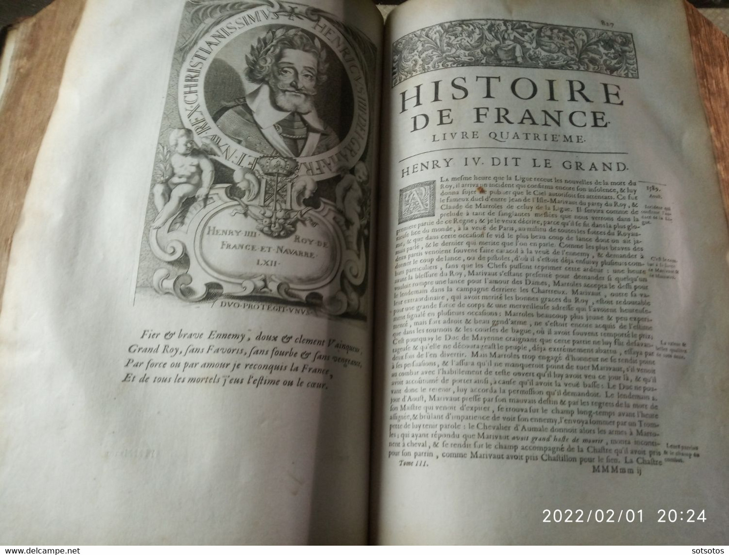 Histoire de France depuis Faramond jusqu'au règne de Louis le Juste par le sieur F. de Mézeray – Enrichie  de plusieurs