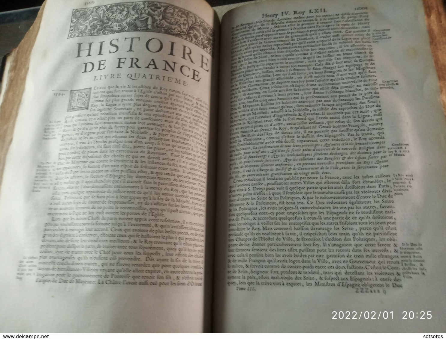 Histoire de France depuis Faramond jusqu'au règne de Louis le Juste par le sieur F. de Mézeray – Enrichie  de plusieurs