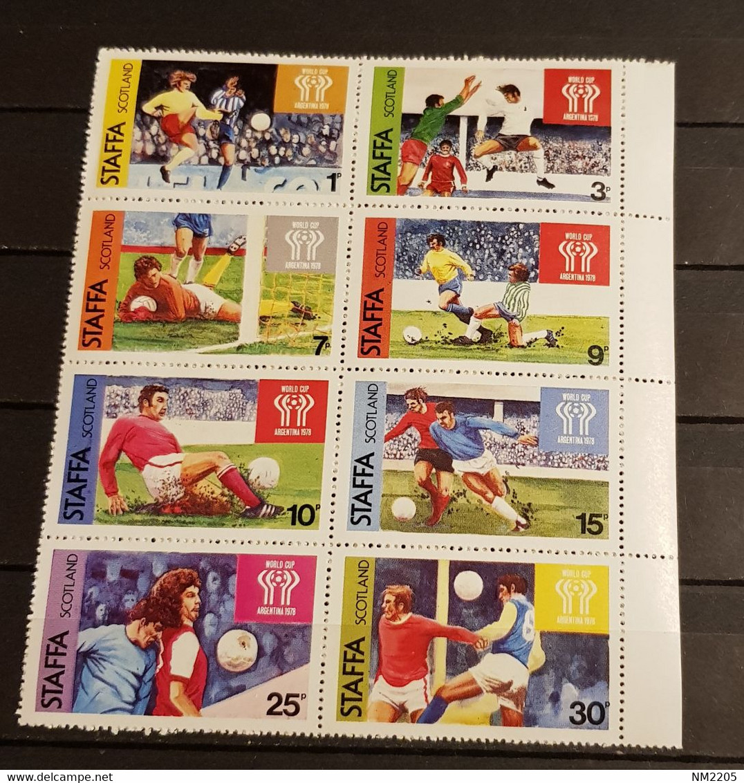 STAFFA SCOTLAND SOCCER WORLD CUP ARGENTINA 1978 SET  PERFORED MNH - 1978 – Argentine