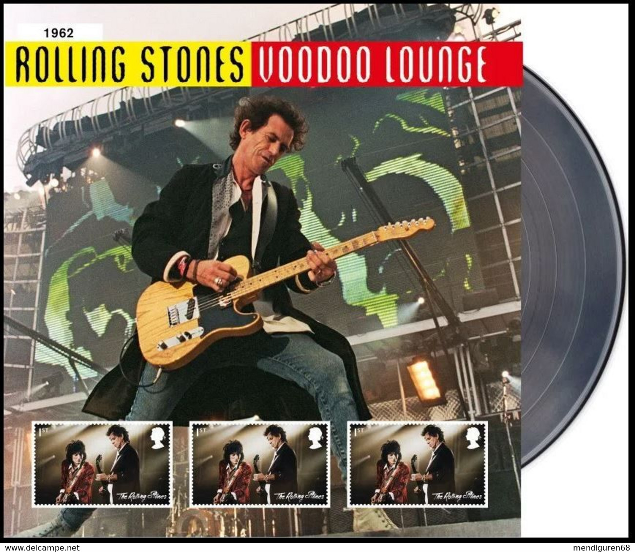 GROSSBRITANNIEN GRANDE BRETAGNE GB 2022 THE ROLLING STONES VOODOO LOUNGE TOUR FAN SHEET MNH - Neufs