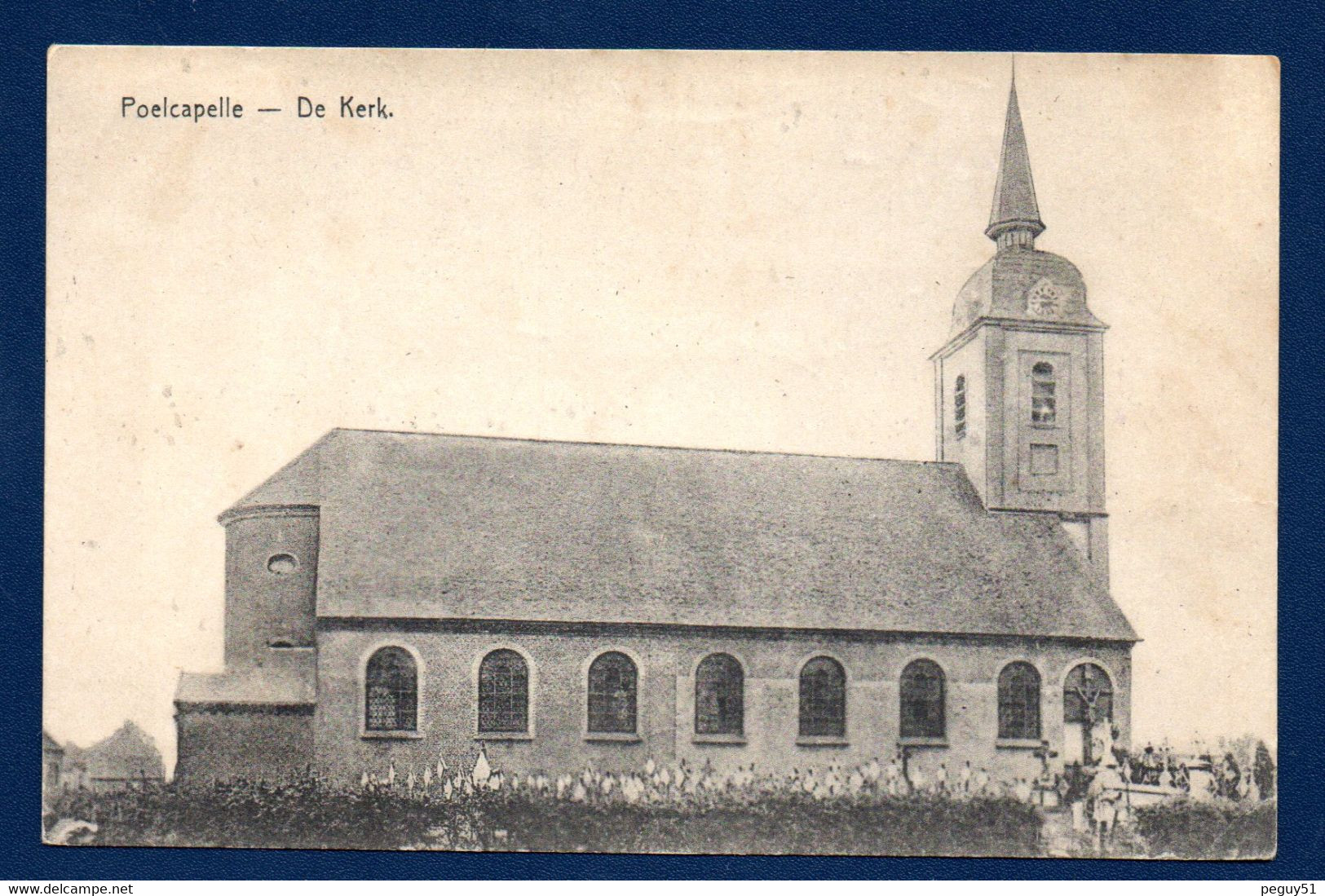 Poelcapelle. De Kerk. L'église Et Son Cimetière. Feldpostamt Des XXVI Reserve -Armeekorps. 1915 - Langemark-Poelkapelle