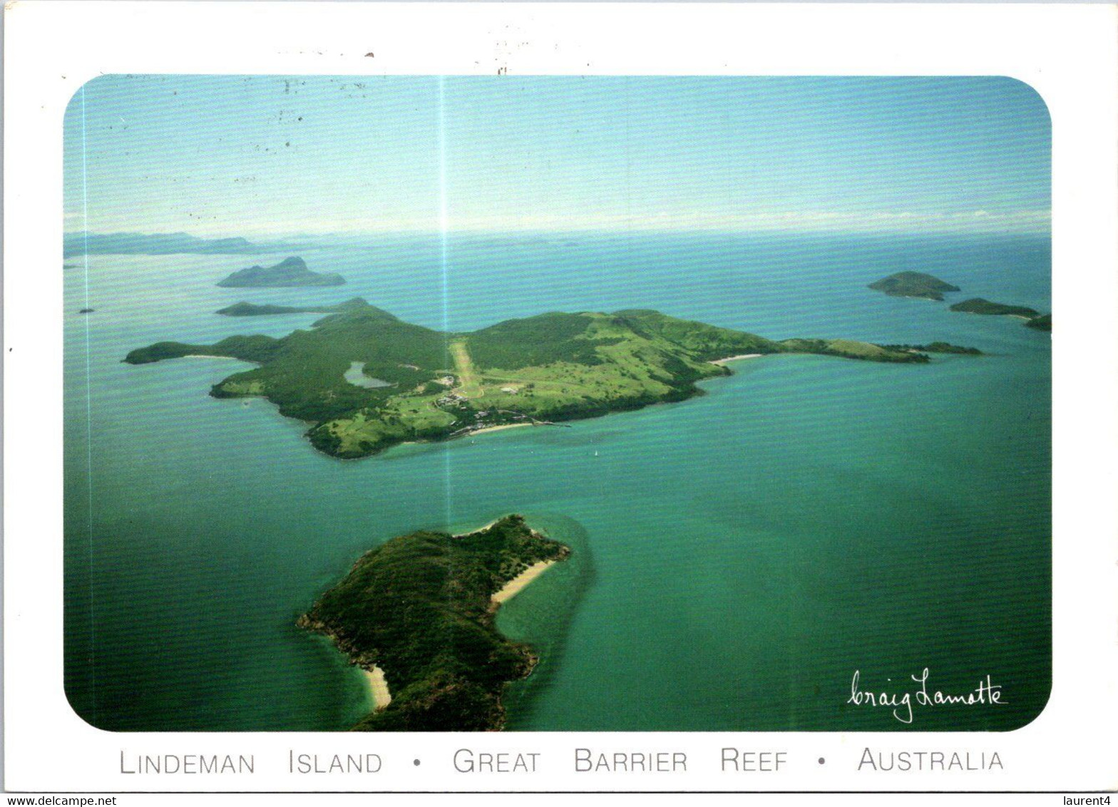 (2 F 28) Australia - QLD - Lindeman Island (posted To Australia With Flower Stamp) With Airport Runway - Great Barrier Reef