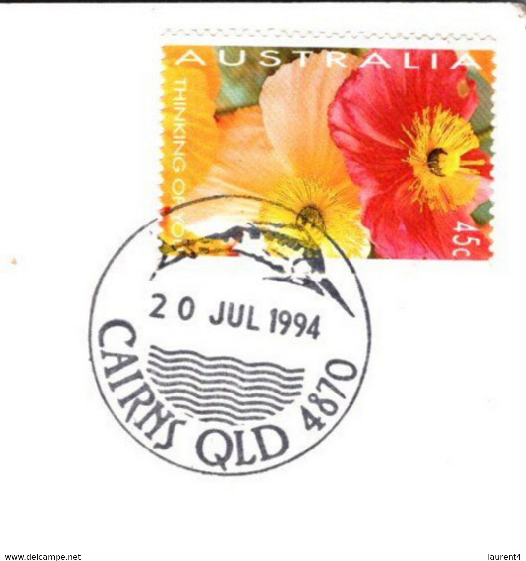 (2 F 28) Australia - Ulysse Buttefly (posted To Australia Flowers Stamp) Cairns P/m - Papillons