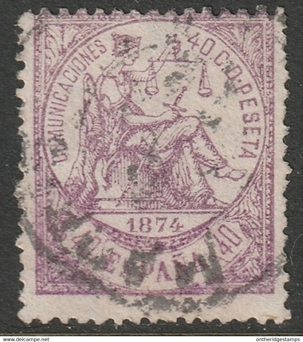 Spain 1874 Sc 206 Espana Ed 148 Yt 146 Used Madrid Cancel - Oblitérés