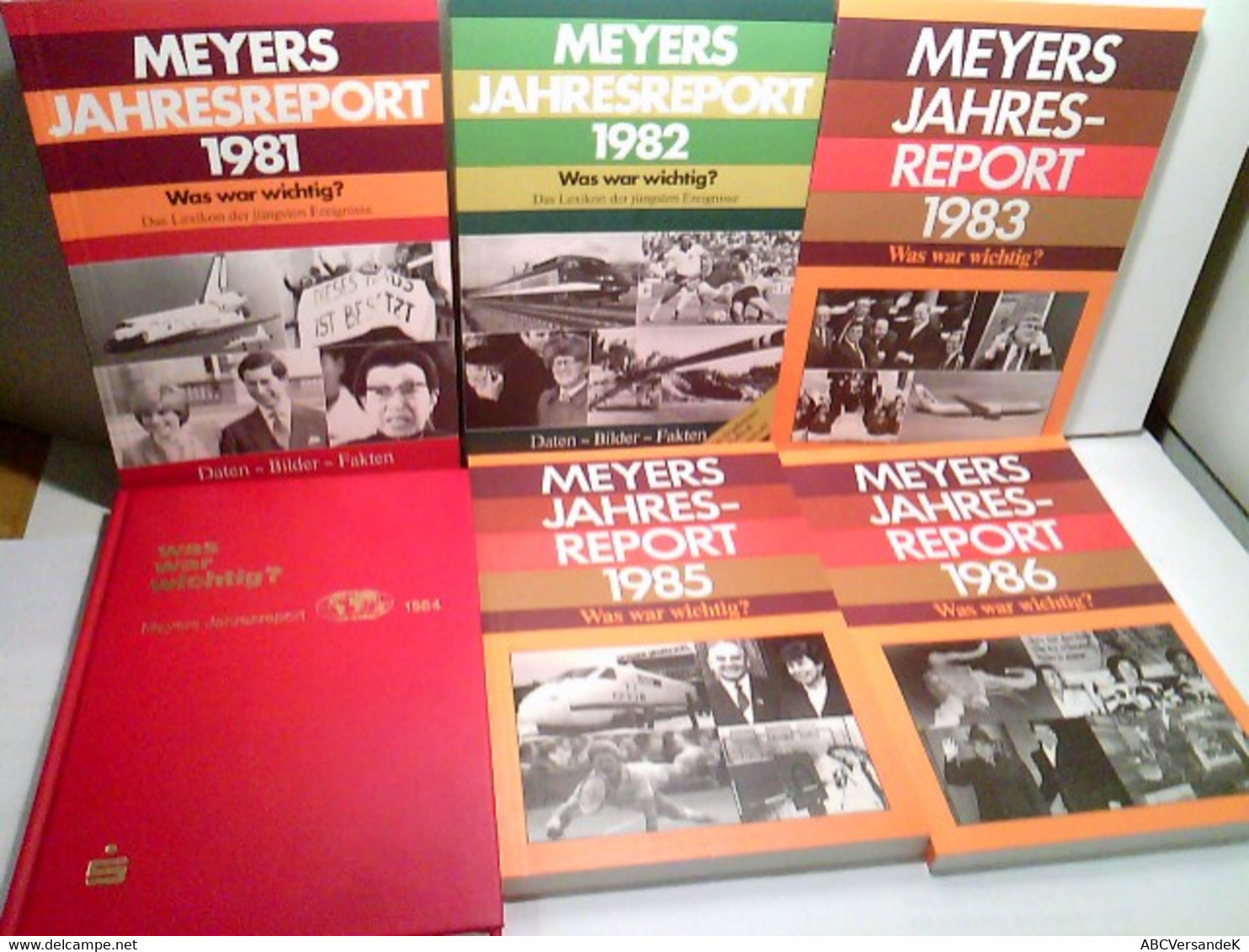 Konvolut Bestehend Aus 6 Bänden, Zum Thema: Meyers Jahresreporte 1981-1986 Was War Wichtig? - Lexika