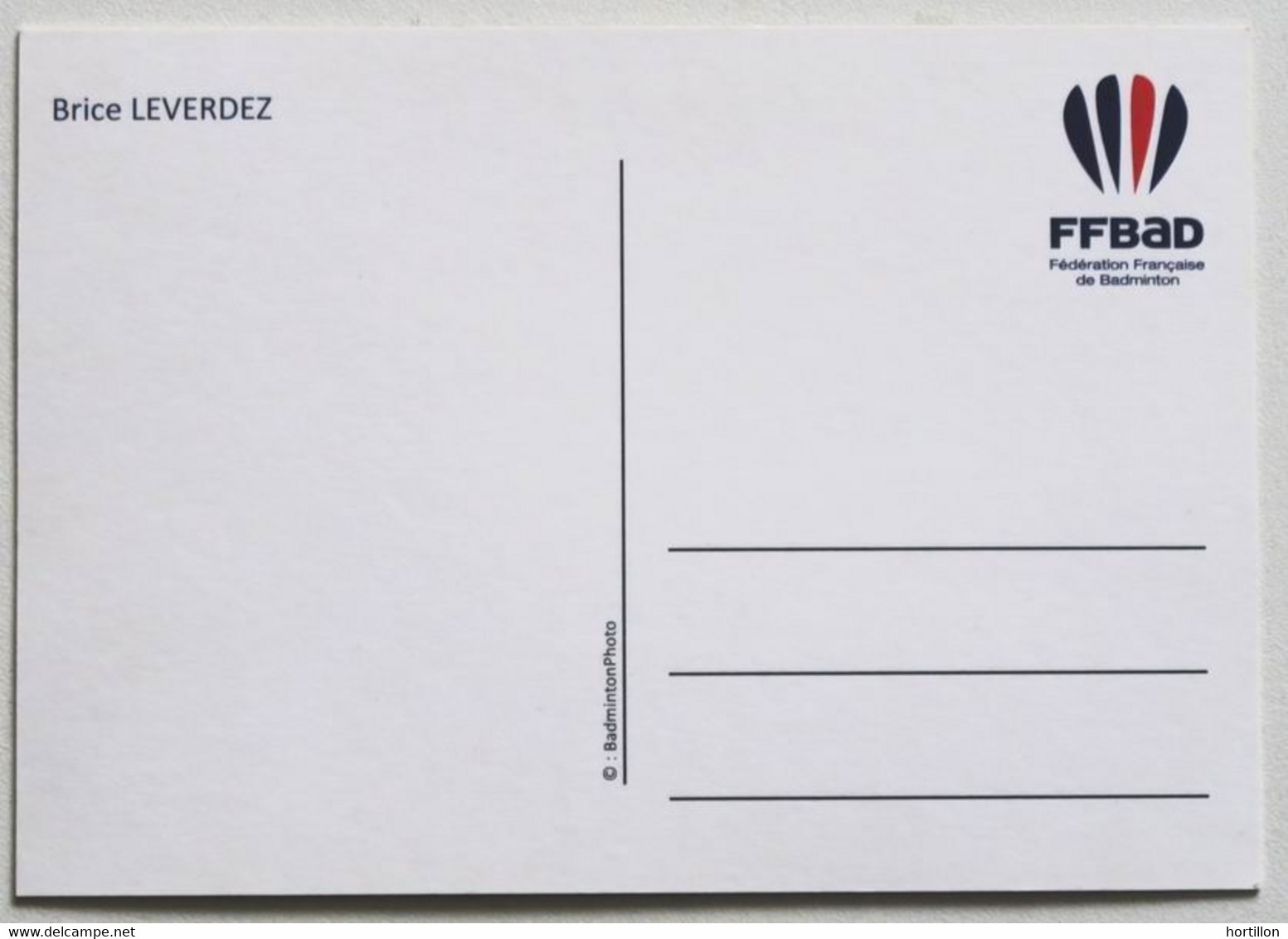 CPM Postcard Carte Postale FFBAD Volleyball Joueur BRICE LEDERVEZ Avec Autographe - Volleyball