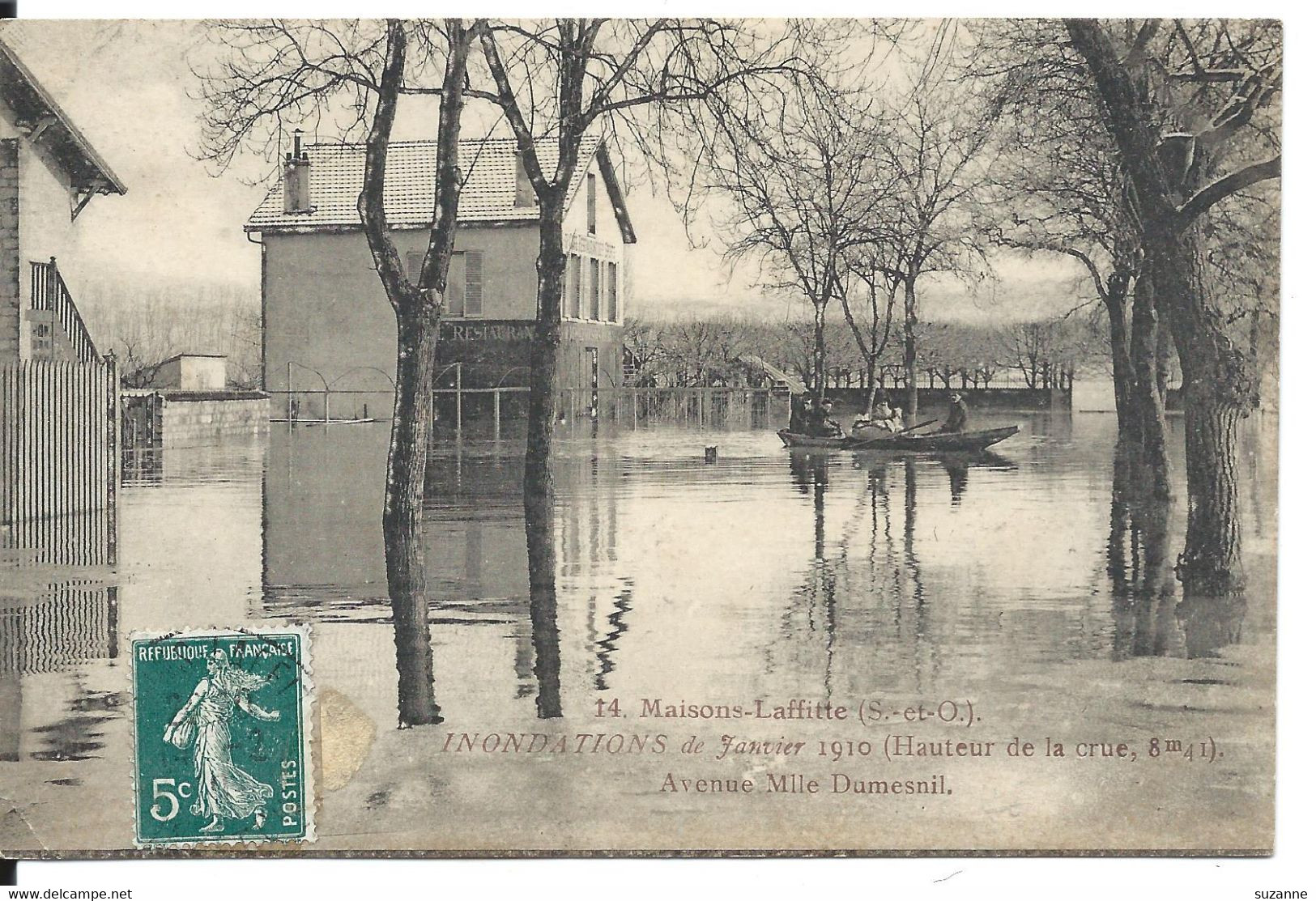 MAISONS-LAFITTE - Inondations 1910 Avenue Dumesnil - Maisons-Laffitte