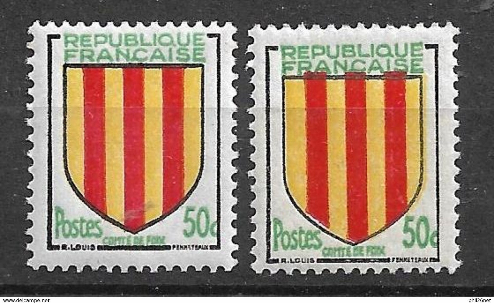 France N°1044 Et 1044 Avec Petite Variété Cadre Décalé  Neufs * *  B/TB Voir Scans    - Unused Stamps