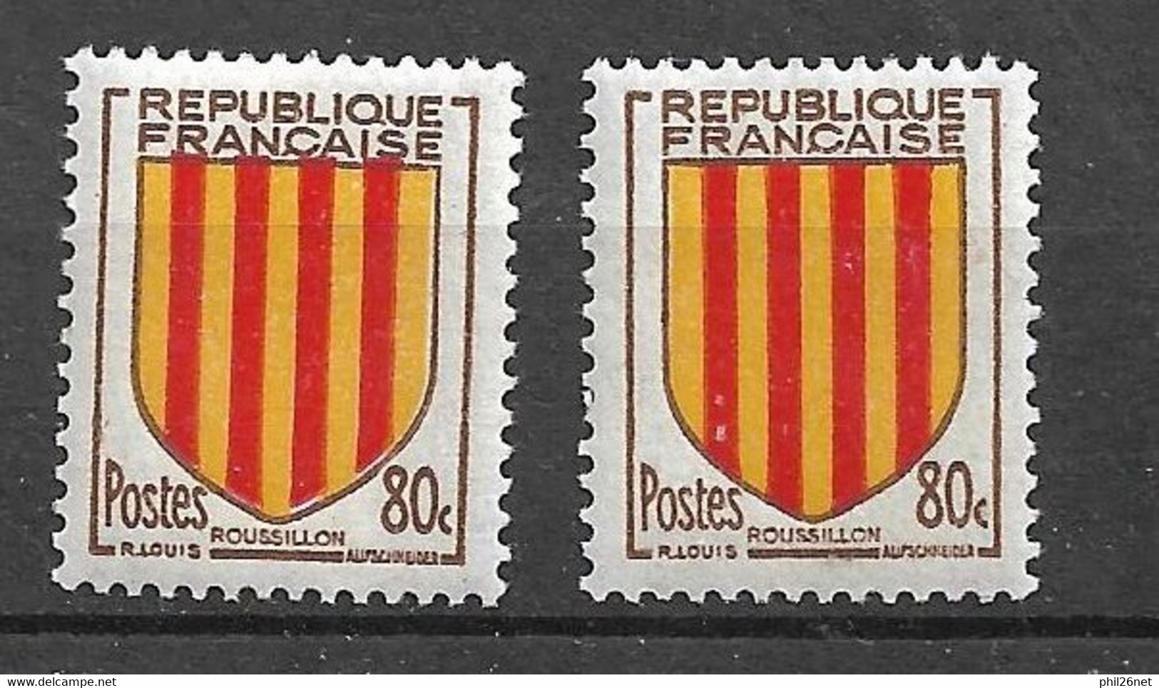 France N°1046 Et 1046 Avec Petite Variété Cadre Décalé  Neufs * *  B/TB Voir Scans    - Neufs