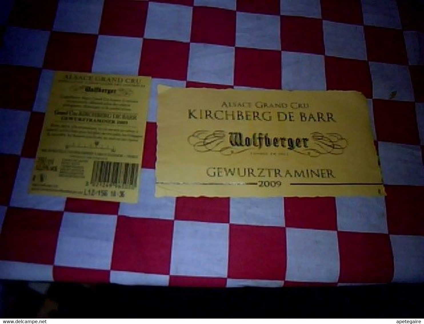 Étiquette De Vin Alsace Gewurztraminer Kirchberg De Barr Millésime 2009 - Gewurztraminer