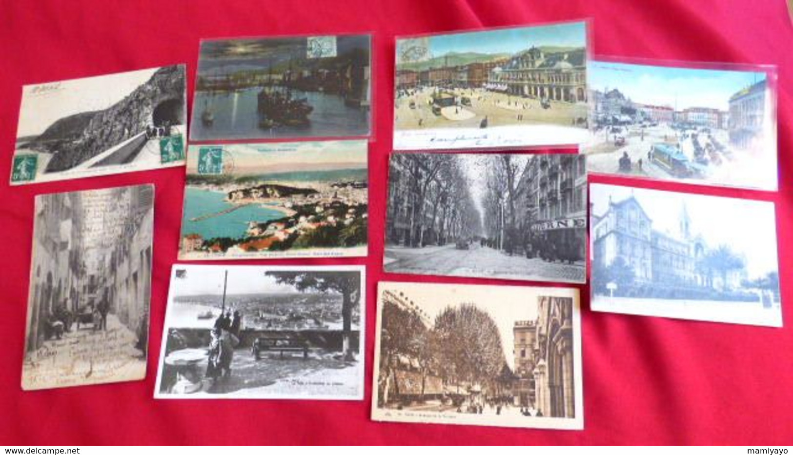 06-Lot De 10 Cartes De NICE ,avenues,place,port,Château,couvent Des Augustines & Corniche. - Loten, Series, Verzamelingen