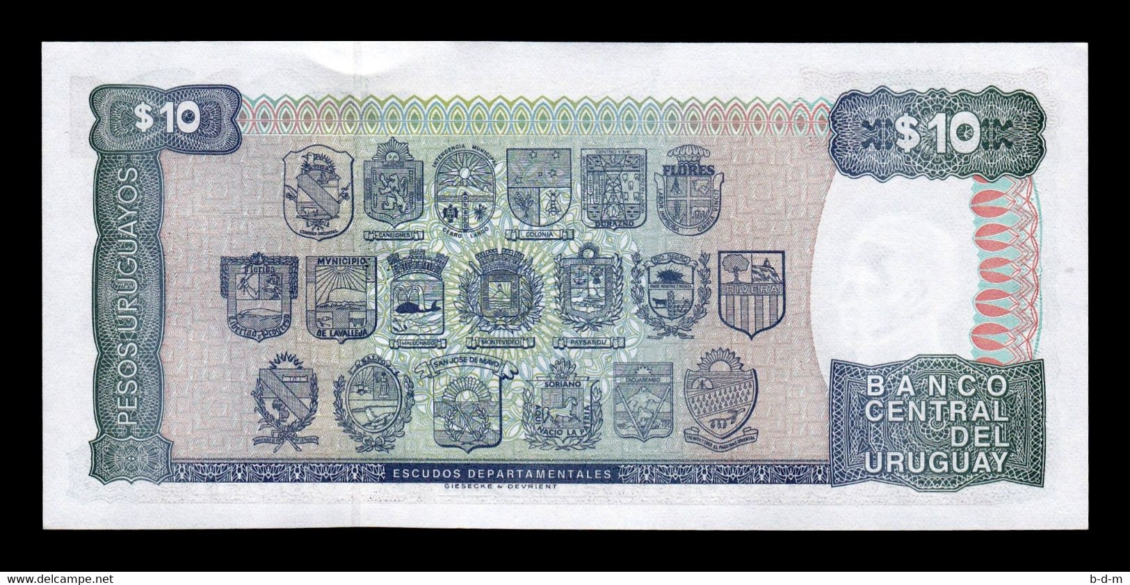 Uruguay 10 Pesos Uruguayos 1995 Pick 73Bb SC UNC - Uruguay