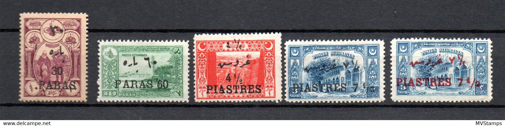 Turkei 1921 Satz 685/89 Freimarken Mir Aufdruck Ungebraucht/MLH - Unused Stamps