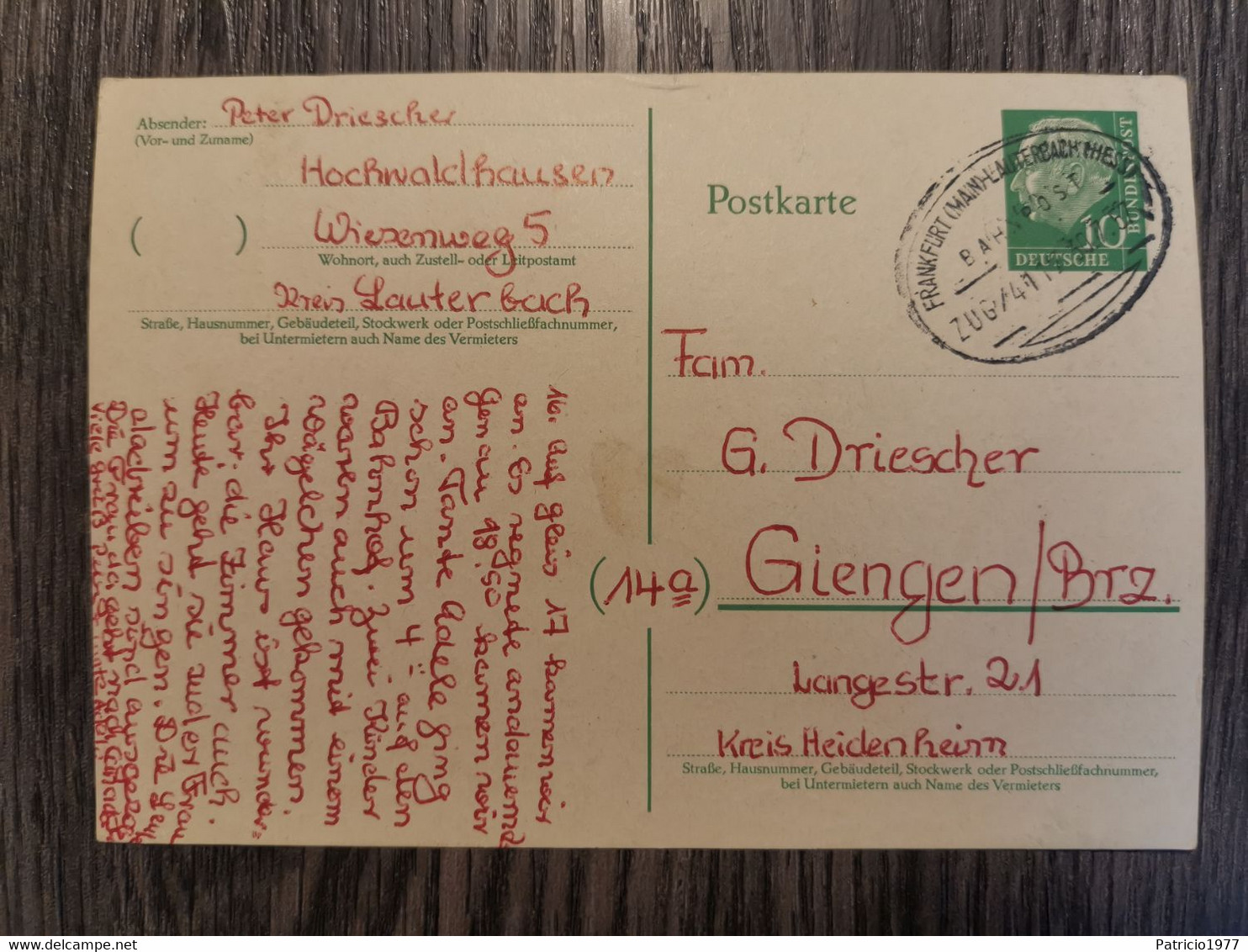 E20 Carte Postale + Timbre 1957 Allemagne - Autres & Non Classés