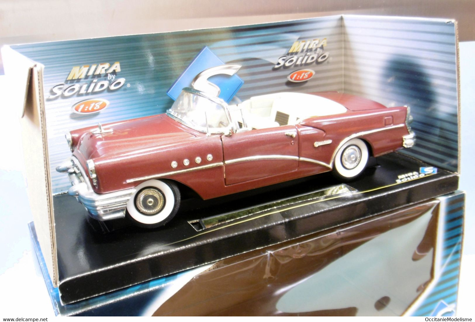 Solido / Mira - BUICK CENTURY 1955 Convertible Marron Métallisé Réf. 8086 BO 1/18 - Solido