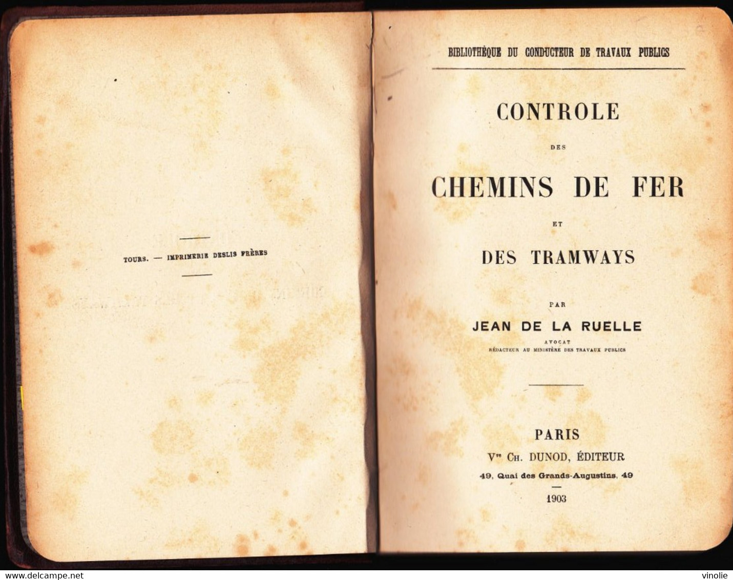 P-LIVRE-E-22-001 : CONTROLE DES CHEMINS DE FER ET DES TRAMWAYS EDITION 1903. 734 PAGES - Railway & Tramway