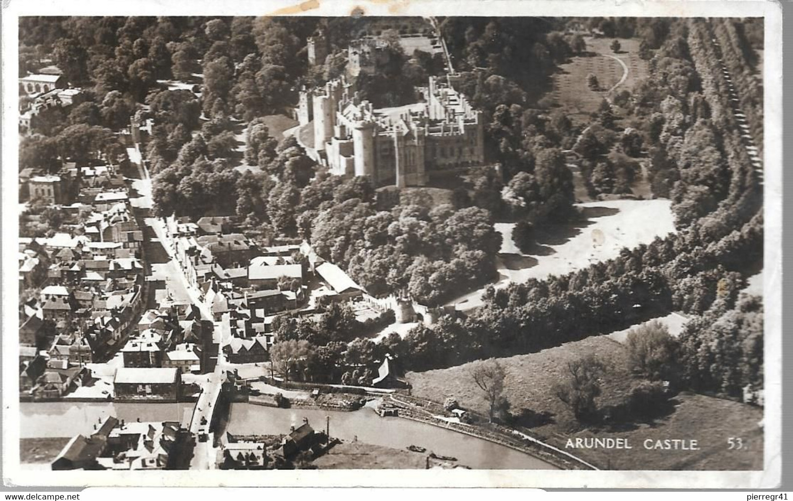 CPA-1958-ANGLETERRE-SUSSEX-ARUNDEL CASTLE Vue Aerienne- TBE - Arundel