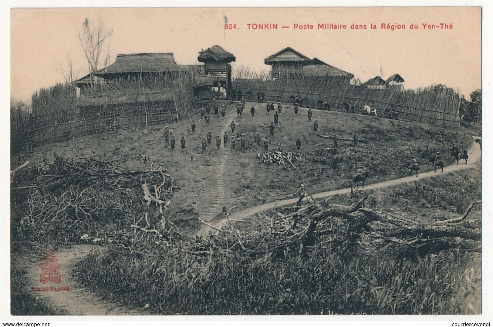 CPA - TONKIN - Poste Militaire Dans La Région Du Yan-Thé - Vietnam