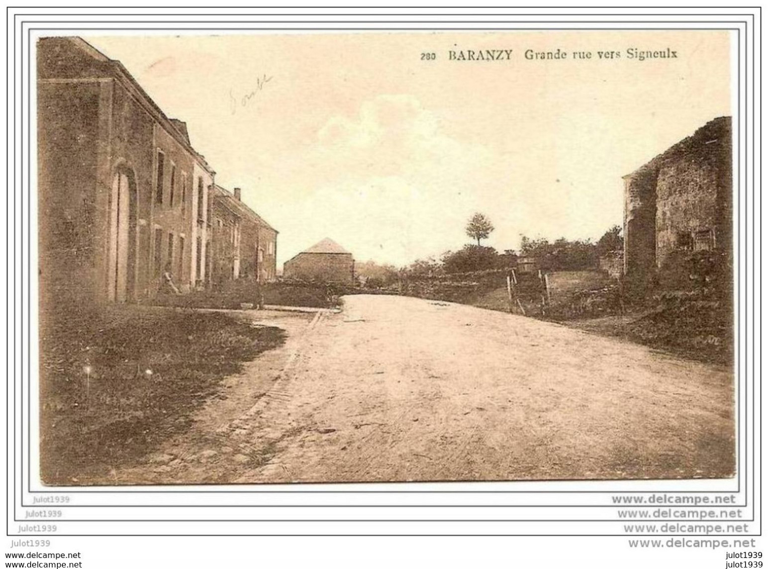 BARANZY ..-- Grand' Rue Vers SIGNEULX . 1922 Vers ATH ( Melle R . WALLEZ ) . Voir Verso . - Musson