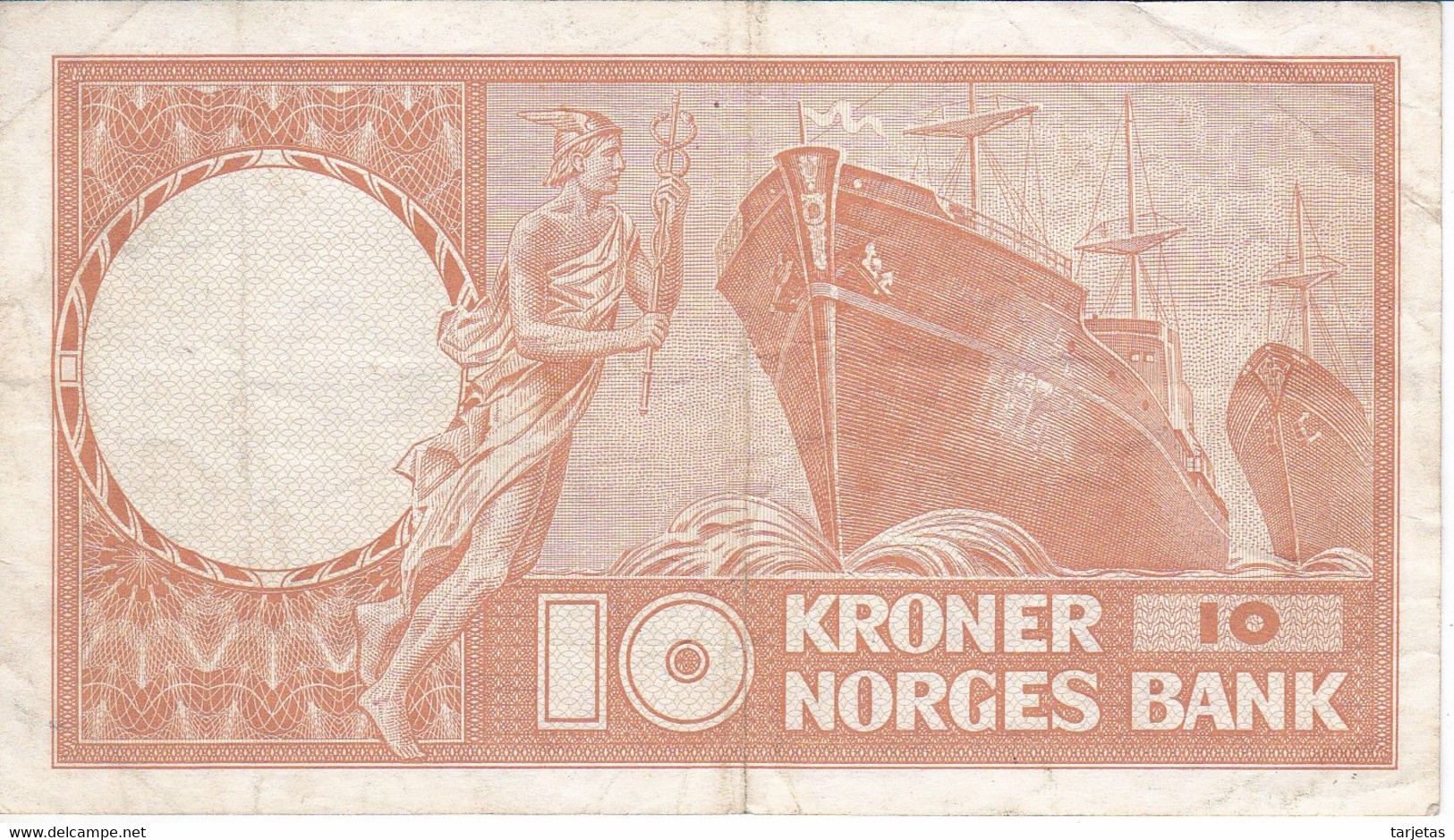 BILLETE DE NORUEGA DE 10 KRONER DEL AÑO 1967 (BANKNOTE) - Norvège