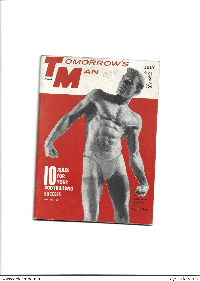 TOMORROW'S MAN  *** REVUE SPORT MUSCULATION  *** BACK COVER   ** 1964 - Sport