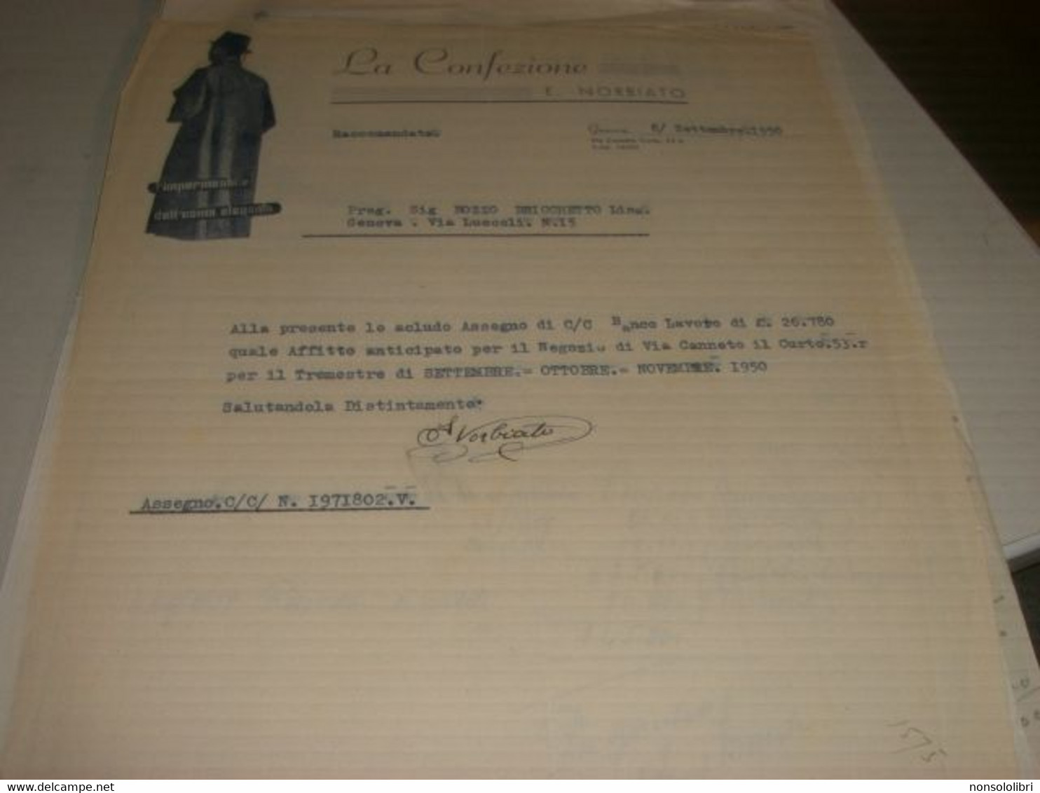 DOCUMENTO PUBBLICITARIO "LA CONFEZIONE NORBIATO" - Italia