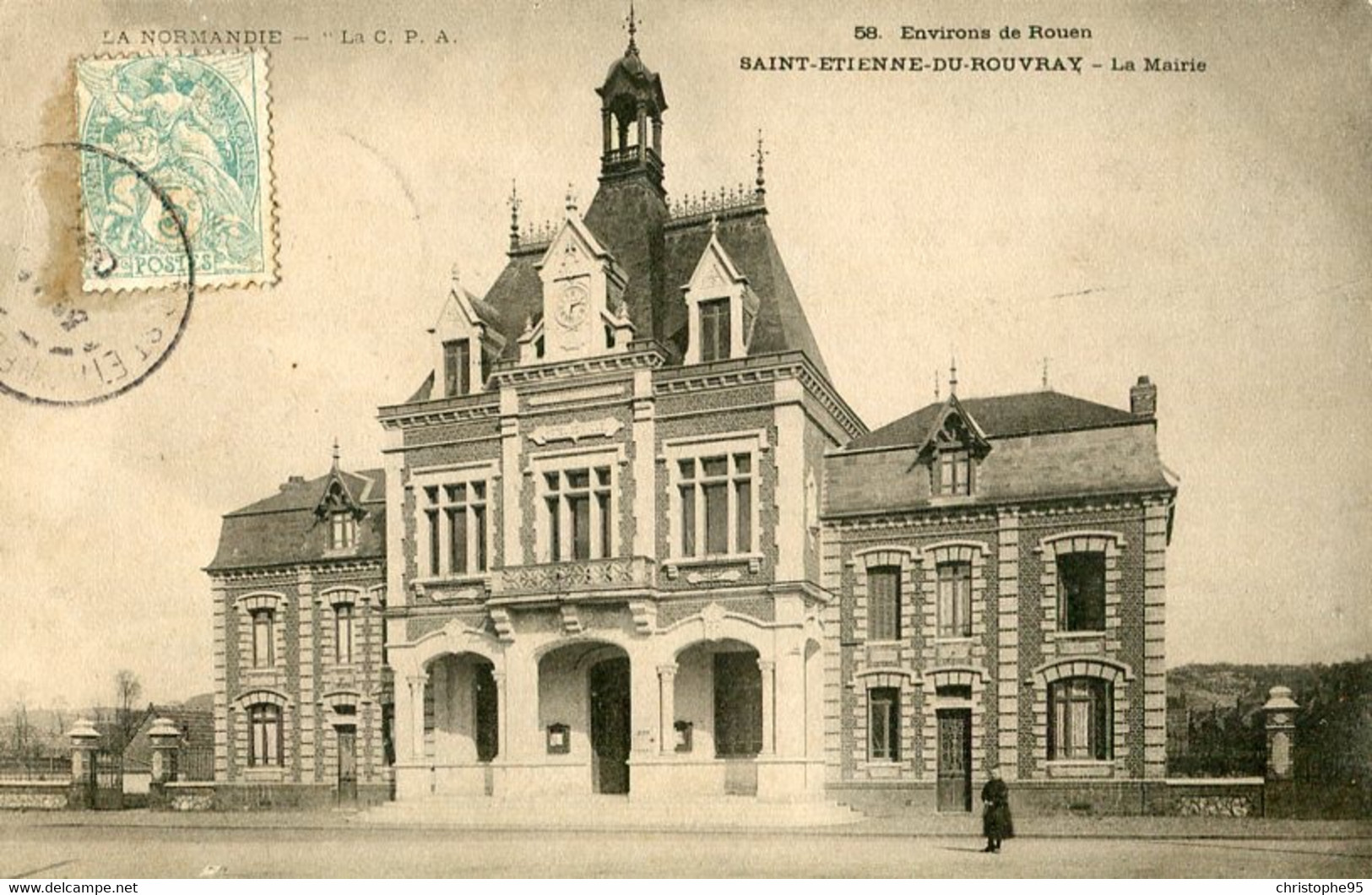 76.n° 24423.  Saint Etienne Du Rouvray . La Mairie. Enfant. Vue De Face. - Saint Etienne Du Rouvray