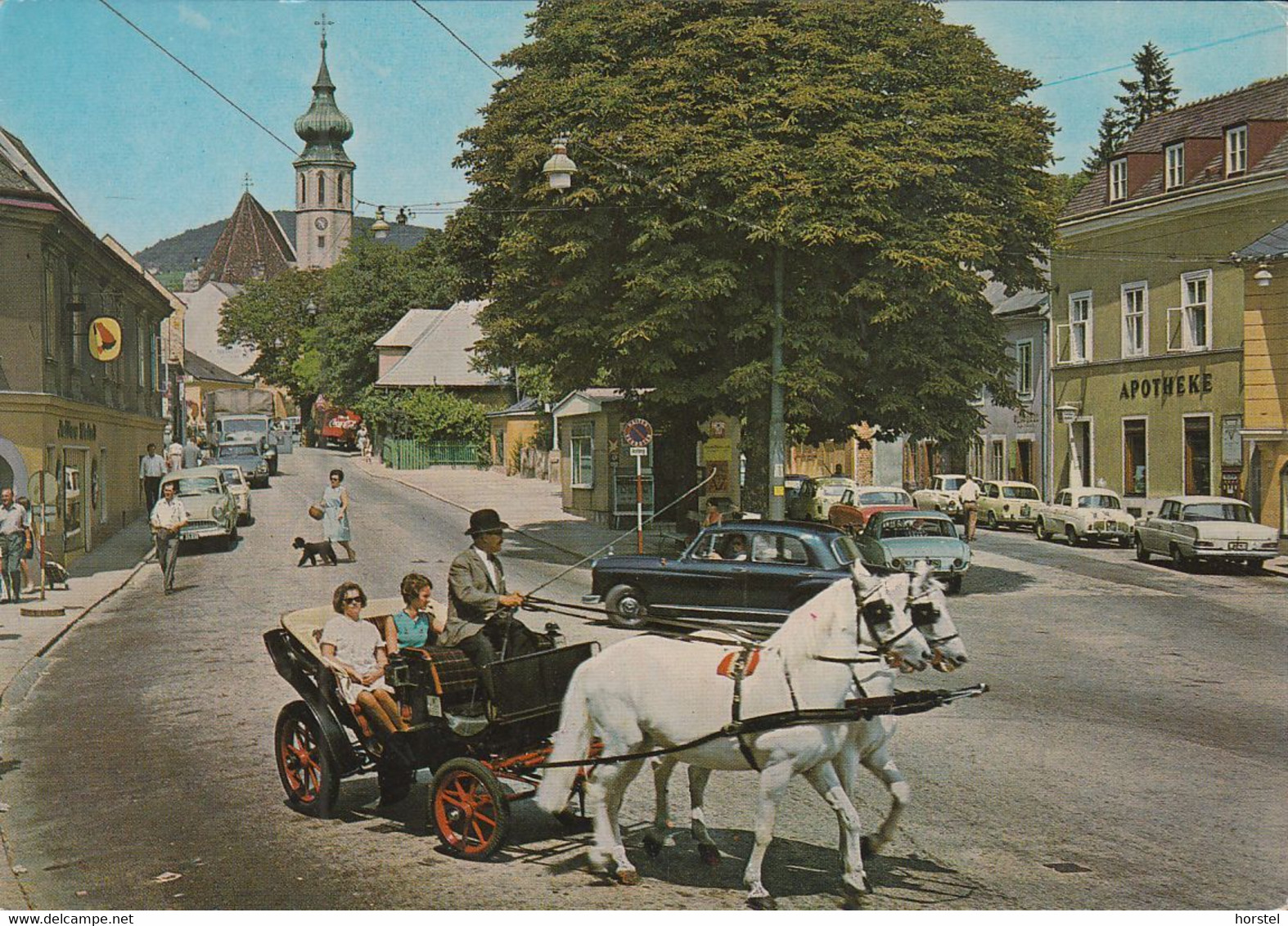 Austria - 1190 Wien-Grinzing - Himmelstraße - Kutsche - Cars - Renault - Ford Taunus 17m - Opel Kapitän - Nice Stamp - Grinzing