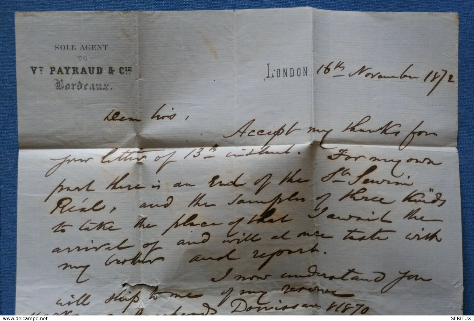 AE 8 GRANDE BRETAGNE BELLE LETTRE 1872 LONDON POUR BORDEAUX FRANCE +BANDE DE 3 TP + AFFRANCH. INTERESSANT - Lettres & Documents