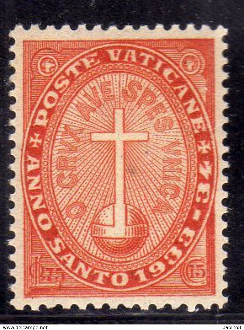 CITTÀ DEL VATICANO VATIKAN VATICAN CITY 1933 HOLY YEAR ANNO SANTO STRAORDINARIO CENT. 75 + 15c MNH BEN CENTRATO - Nuovi