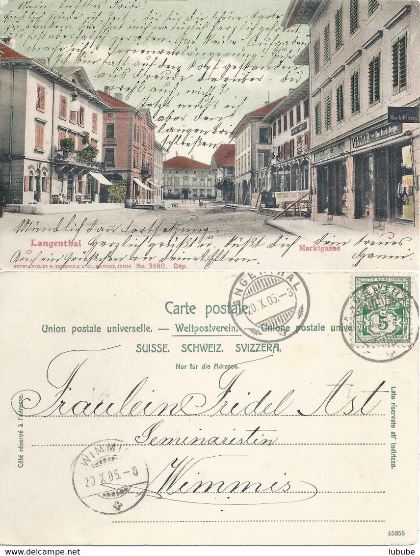 Langenthal - Marktgasse          1905 - Langenthal