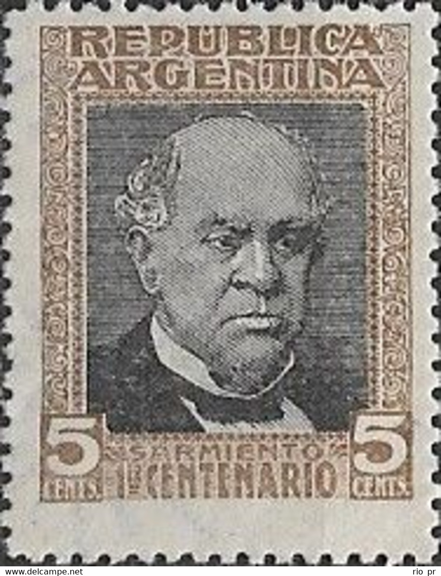 ARGENTINA - BIRTH CENTENARY OF DOMINGO FAUSTINO SARMIENTO (1811-1888), ARGENTINE ACTIVIST/STATESMAN 1911 - MNH - Ungebraucht